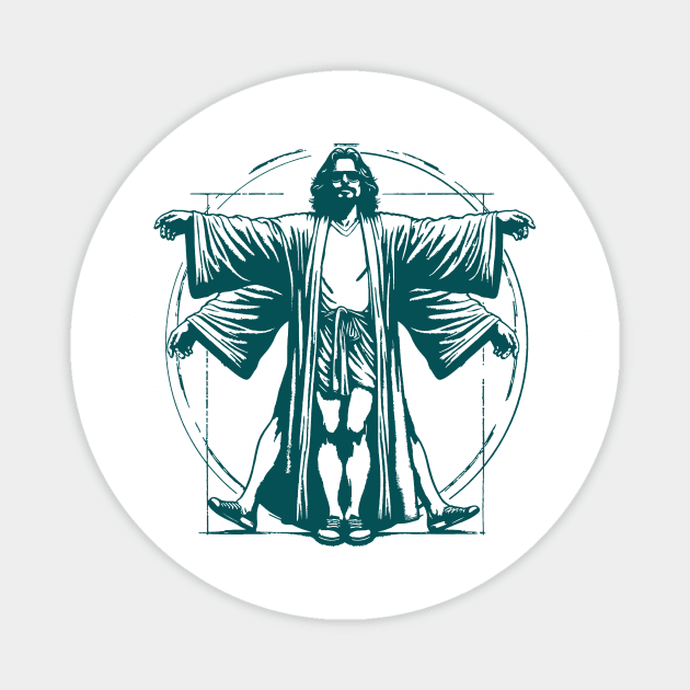 Vitruvian Man Dude - Big Lebowski Vitruvian Dude Magnet by GIANTSTEPDESIGN